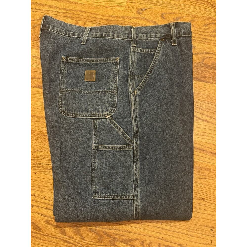 Carhartt Original Dungaree Fit Denim Jeans Men's 42 x 30 Cotton Mexico Work Wear
